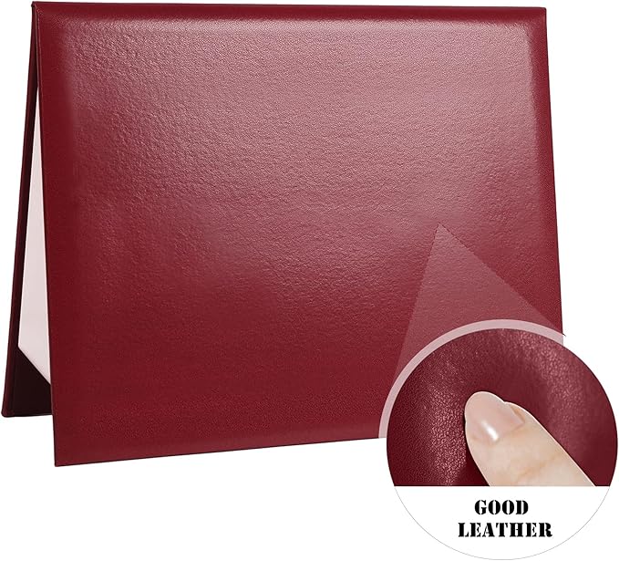 Diploma Cover 8.5” x11” Diploma Holder of Graduation Leatherette Padded Certificate（Tent Style