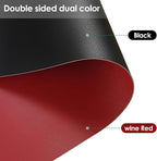 Zinkooat Leather Table Cover,1.8mm Thick,54x98 Inch Table Protector,Table Protector for Dining Room Table,Dining Table Cover,Table Cover Protector,Kitchen Table Cover(Black+Wine Red,54x98)