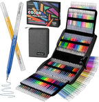 120 Color Gel Pens for Adult Coloring Books,1.0mm Bullet Tip Acrylic Gel Pens,Glitter Colored Gel Pens Set,Large Capacity Artist Maker Pens for Drawing Doodling Journaling, Art Supplies and DIY Crafts