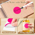 2 Inch Color Coding Round Labels (2000Pcs, 4 Rolls) - Round Color Dot Stickers for Inventory, Pantry, Warehouse Organization - Fluorescent Pink Circle Dot Labels