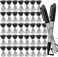Thenshop 160 Pack Black Permanent Markers Bulk - Fine Point Permanent Marker Quick Drying Waterproof Pens for Doodling Writing Marking Classroom Work on Wood Metal Stone Glass, Office School Supplies