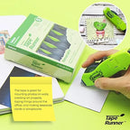 TAPE RUNNER - Double Sided Adhesive with Dispenser Roller Included - Acid Free, Sticky, Transparent - Ideal for Scrapbooking, Crafts & More - Retractable (315 inches per Cartridge), 20 Cartridge