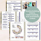 bloom daily planners HARDCOVER 2026 Planner (January to December) - 8.5” x 11” Weekly & Monthly Dated Agenda Organizer Book with Stickers & Tabs - Wildflower Mountainside