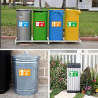 12Pack Recycling Stickers for Trash Cans,Paper Plastic Glass Cans Trash Sorting Stickers for Recycle Bins,Eco-Friendly Trash Can Recycle Signs Indoor & Outdoor Use(3"x5.7")