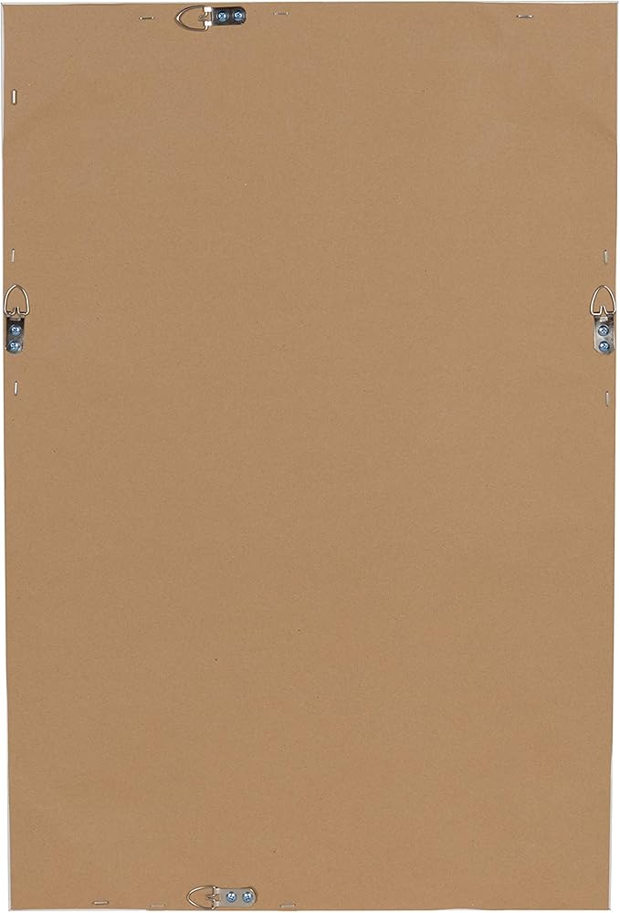 DesignOvation Beatrice Framed Linen Fabric Pinboard, 18x27, White