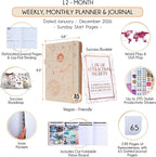 Law of Attraction Planner 2026 Deluxe with Productivity App | Weekly & Monthly Goal-Setting Planner, Life & Gratitude Journal | Include Foldable Vision Board, Gift Box & Stickers