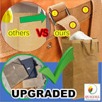 QUALIALL Kitchen Recycling Bin, Large Washable Paper Bags - Sturdy, Foldable, Space-Saving - Multipurpose Trash Can for Kitchen, Garden, and Indoor Use, 4 Colors, 4 Packs/Set