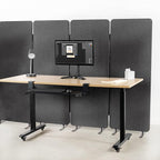 VIVO Freestanding 24 x 66 inch Privacy Panel, Cubicle Divider, Acoustic Wall Partition, Single 24 inch Panel with 2-Sided Zipper Attachment System, Dark Gray, PP-1-T024D