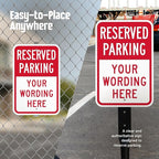 SmartSign Custom Reserved Parking Sign - 12"x18" Laminated Aluminum, 63 mil thick Custom Metal Signs for Parking Lots, Business, Outdoors, USA-Made, 100+ Years of Sign Expertise