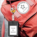 Personalized Retractable ID Badge Holder Clip, Customized Badge Reel with Key Ring Hook for Office Worker, Medical MD RN, Nurse, Doctor, Teacher, Student,1 to 100 Bluk Packs