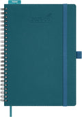 BEZEND 2026 Planner Weekly and Monthly (6" x 8.5") Daily Calendar Book with Tabs (Jul 25-Dec 26) Vertical Hourly Timeslots, Storage Pocket, Pen Holder, Spiral, PU Leather Softcover - Dark Green