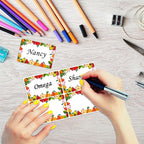 Wonmon 200 PCS Fruit Name Tags Stickers, Self Adhesive Cute Fruits Style Name Tag Labels Stickers for Back to School Classroom Student Office Desk Cubby Locker Themed Party, 2x3 inch