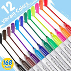 Birebebys 168 Count Bulk Dry Erase Markers, Fine Tip Whiteboard Markers, Back to School & Classroom Supplies for Kids Teachers, Bulk Set for Home Use