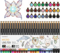 huesamhi 005 Micro Pen 23 Colors and 3 Black 0.20mm Fine Tip Waterproof Ink FineLiner Pens for Art Illustration Sketching, Anime Bullet Journal and Technical Drawing