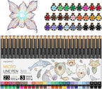 huesamhi 005 Micro Pen 23 Colors and 3 Black 0.20mm Fine Tip Waterproof Ink FineLiner Pens for Art Illustration Sketching, Anime Bullet Journal and Technical Drawing