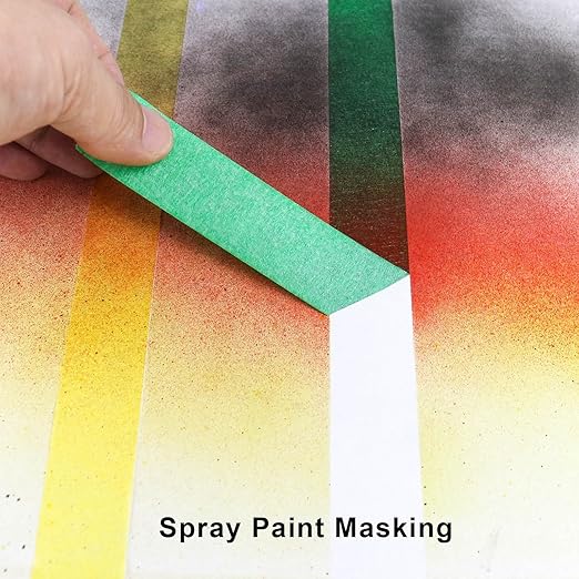 DOAY 3 Pack Green Painters Tape - Masking Tape 1 Inch Wide - Multi-Surface, Smart Adhesion, Indoor & Outdoor - 270FT Total - Paint Tape for DIY, Labeling, Art, Car, General Purpose (#3910)
