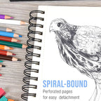U.S. Art Supply 5.5"x8.5" Mixed Media Sketchbook, 2 Pack (60 Sheets), 98 lb (160 GSM) - Spiral-Bound Pad with Perforated Acid-Free Paper - Artist Sketch Book for Drawing, Painting, Watercolor