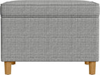 Spatial Order Home Decor | Dinah Collection Modern Storage Ottoman | Ottoman with Storage for Living Room & Bedroom(Sage Mini Grid Pattern)
