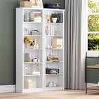 BORNOON 75" Tall Bookshelf, 6-Tier Floor Standing Bookcase with Adjustable Shelves, 24" Wide Open Storage Shelf, Modern Display Organizer for Home Office, Living Room, Bedroom, Study
