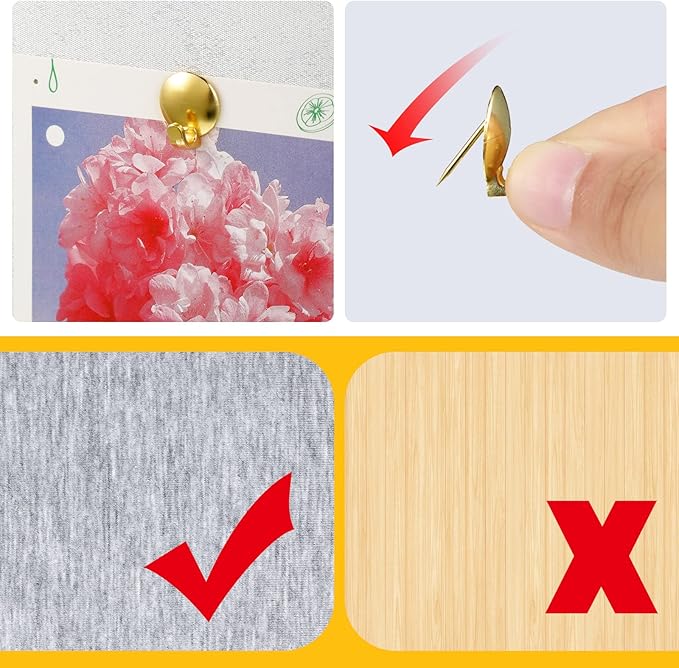 Zhengmy 30 Pcs Metal Cubicle Hooks Fabric Panel Wall Hooks Cubicle Clips Push Pins Picture Hangers for Bulletin Board 20 Lbs Kitchen Office Home Accessories Supplies(Gold)