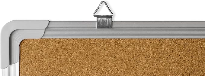 Cork Board Set - Bulletin Corkboard 24 x 24 inch Framed with 10 Thumb Tacks - Wall Hanging Message Memo Pin Tackboard Organizer for Home, Office, Desk and Cubicle (Cork 24x24)