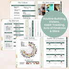 bloom daily planners HARDCOVER 2026 Planner (January to December) - 8.5” x 11” Weekly & Monthly Dated Agenda Organizer Book with Stickers & Tabs - Beige Bouquet