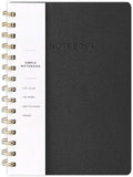 Oneirom Spiral Notebook-6.10" x 8.19" College Ruled Journal with Inner Pockets and 160 Pages,PU Leather Cover Business Journal, Twin-Wire Binding Notebook Perfect for Office & Home School Supplies