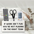 XPH Inspirational Pen Pencil Holder Organizer for Desk, Inspirational Gifts for Women, Teamwork Team Gifts for Employees Coworkers Wooden Box Sign for Home Office Desk Tabletop Decorations