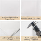 GraduationMall 11"x14" Imprinted Padded Diploma Cover Certificate Holder White