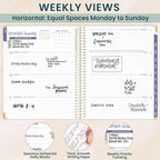 bloom daily planners HARDCOVER 2026 Planner (January to December) - 8.5” x 11” Weekly & Monthly Dated Agenda Organizer Book with Stickers & Tabs - Spread Kindness Like Wildflowers
