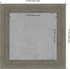 Amanti Art Grey Framed Magnetic Board 27x27 Medium Vision Board for use with Magnets, 100% Metal Sheet to Display Items as Office Decor or for Home Organization in mudroom, Kitchen or Kids Room