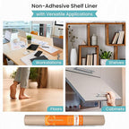 Con-Tact Brand Grip Premium Thick Shelf Liner - Versatile 18-inches x 4-feet Durable Non-Adhesive Non-Slip Drawer and Cabinet Liner in Taupe - Pack of 6 Rolls