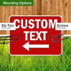 Custom Arrow,Custom Directional Sign, Left Arrow,18x24 Inches, 55 mil thick HDPE (high density polyethylene) Made in USA by My Sign Center