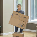 Bankers Box Small Classic Moving Box 5 Pack, Reinforced Handles, Tape-Free Assembly, Box with Lid, 15-in x 12-in x 10-in (7714902)
