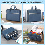 SEEKIND Heavy Duty Accordian File Organizer with Handle,26 Pockets Expanding File Folder, Portable Cloth Document Organizer Accordion File Keeper for Letter Size / A4 File, for Office, School-Teal …