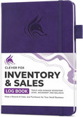 Clever Fox Inventory & Sales Log Book for Small Business – Inventory Ledger Book, Inventory Notebook, Order Tracker Book for Purchases, Sales & Reorders – Undated, Hardcover, A5, Purple