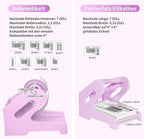 Guermok Thermal Shipping Label Holder for Rolls & Fan-Fold, Fragile Stickers for Shipping, Label Stand Desktop Printer Holder-Home Office Accessory Sticker Dispenser for Holographic (Purple)