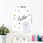 U Brands Contempo Magnetic Dry Erase Board White Board Kit, Set of 19, 11” x 14”, Fall Floral, Includes Magnets, Markers