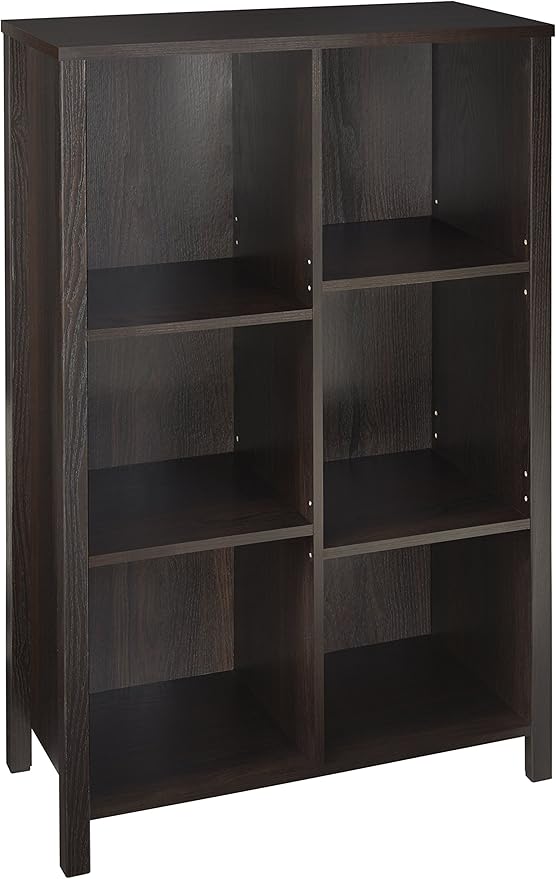 ClosetMaid 16055 Premium Adjustable 6-Cube Organizer, Black Walnut