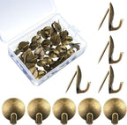 Zhengmy 30 Pcs Metal Cubicle Hooks Fabric Panel Wall Hooks Cubicle Clips Push Pins Picture Hangers for Bulletin Board 20 Lbs Kitchen Office Home Accessories Supplies(Bronze)