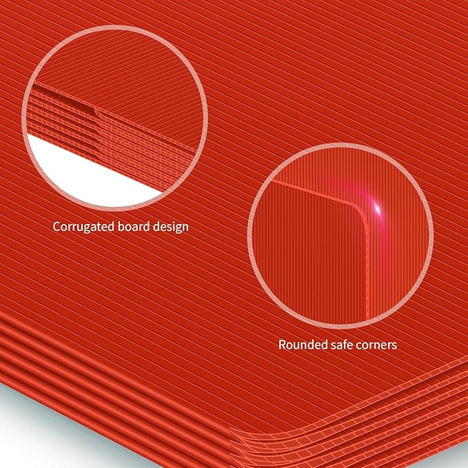 2 Pack Red Desk Dividers for Students, Privacy Shields Folder for Students, Durable & Waterproof Plastic Study Board, Classroom Teacher Supplies Test Divider, Includes Extra Labels
