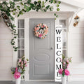 Tall Outdoor Welcome Sign for Front Door, 6ft White Welcome Sign,Rustic Tall Welcome Sign for Front Porch Decor, Modern Farmhouse Welcome Porch Sign Wood Vertical Decor, Fall Porch Decor for The Home