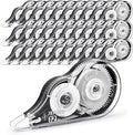 JEFURE 30 Pcs Correction Tape, 39.37 Ft White Wrong Out Tear-Resistant Bulk, Instant Corrections Easy to Use Applicator for School, Office, Note Taking, Journal (Tape Width 0.2 in，Clear)