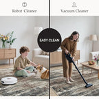 GENIMO 8x10 Area Rugs, Machine Washable Rugs for Living Room Low Pile, Modern Gray Rug with Non-Slip Rubber Backing, Soft Pet Friendly Carpet for Bedroom, Dining Room, Office, Mystic Forest