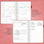 Legend Planner – Weekly & Monthly Life Planner to Hit Your Goals & Live Happier. Organizer Notebook & Productivity Journal. A5 (Wine Red)
