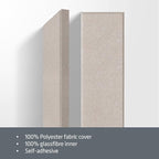 UMIACOUSTICS 2 PCS Fiberglass Acoustic Panels, 48x12x2 Inches Sound Absorbing Panels, Sound Proof Panels for Studios, Office, Home Theater. (Linen)