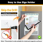 VAIIGO 5Packs Magnetic Frames for Refrigerator - 8.5x11 Magnetic Sign Holder with Metal Surface - File/Paper/Document Holder & Photos/Picture/Poster Frame for Home/Office (Silver)