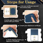 80 Packs Certificate Holders, Navy Blue Certificate Covers, Diploma Holders, Certificate Folders with Gold Foil Border for Letter Size 8.5" x 11" Certificates, Diploma, Documents, Award Cover