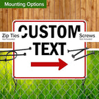 Custom Arrow,Custom Directional Sign, Right Arrow, 24x30 Inches, 55 mil thick HDPE (high density polyethylene) Made in USA by My Sign Center