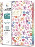 2026 Planner, Weekly and Monthly Planner, 8.5" x 11", January 2026 - December 2026, Agenda Planner with Monthly Tabs, Goal Setting & Time Management Organizer for Professionals & Students